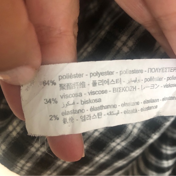 Plaid pencil skirt with frill details. - Picture 7 of 10